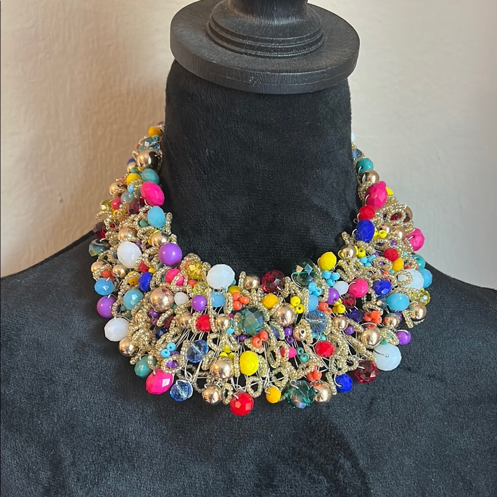 COPY - Aldo Gold and Pink Statement Necklace